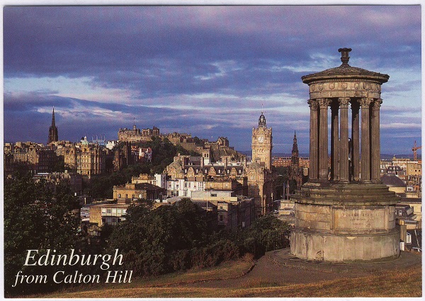 View of Edinburgh from Calton Hill Whiteholme of Dundee Postcard